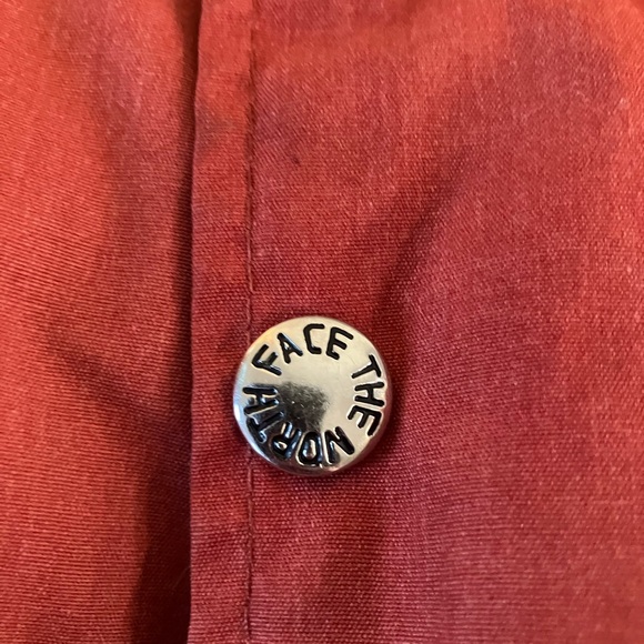 Vintage The North Face Goose Down Puffer Jacket Vest Brown Label L Orange 70s - Picture 4 of 7